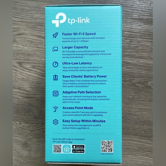 New Open Box TP-link RE500X AC1500 Dual Band Wi-Fi 6 Range Extender White - Picture 4 of 5